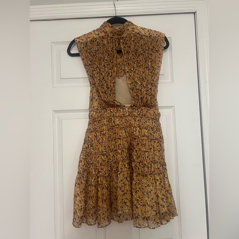 Shona Joy Mustard Floral Mini Dress - Picture 2 of 3
